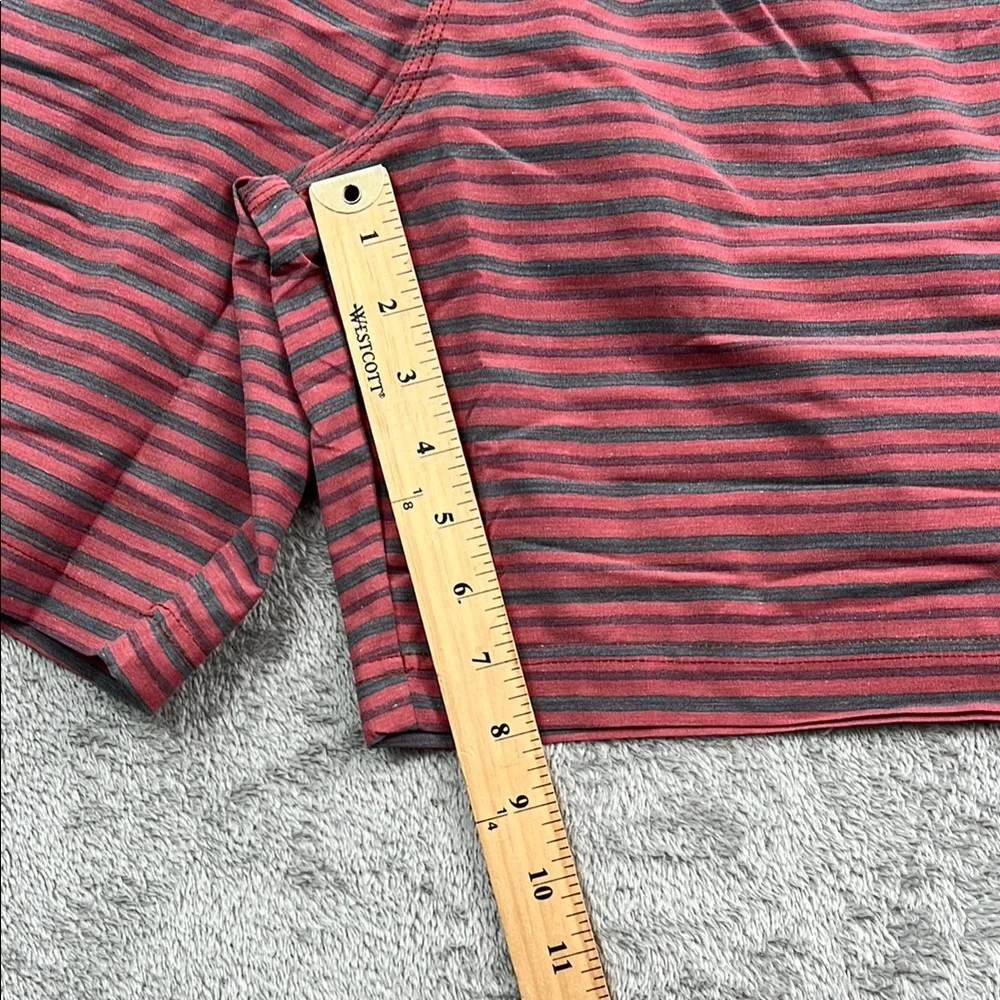 NEW Prana L Metric E-Waist Short Rust Stripe Men's Striped Red Shorts‎